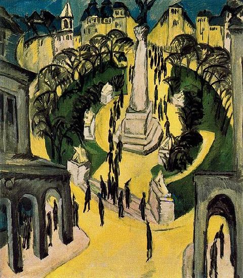 Ernst Ludwig Kirchner Der Belle-Alliance-Platz in Berlin oil painting picture